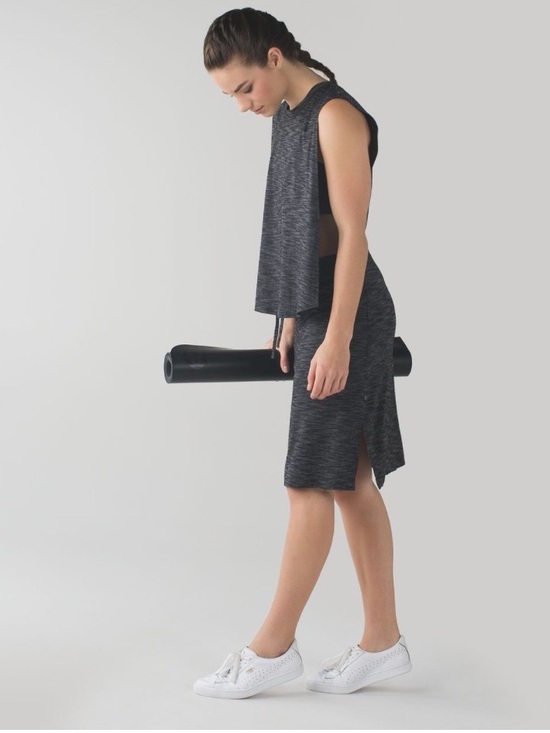 Lululemon Dresses & Skirts - Lululemon Layer Up Dress - Heathered Black - Size 12